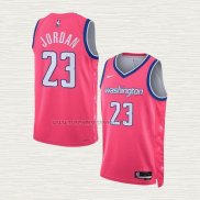Camiseta Michael Jordan NO 23 Washington Wizards Ciudad 2022-23 Rosa