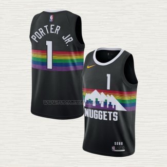 Camiseta Michael Porter JR. NO 1 Denver Nuggets Icon 2020-21 Azul