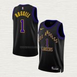 Camiseta NO 1 Los Angeles Lakers Ciudad 2023-24 Negro D'Angelo Russell