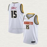 Camiseta Nikola Jokic NO 15 Denver Nuggets Association 2018-19 Blanco