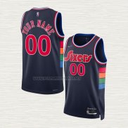 Camiseta Philadelphia 76ers Personalizada Ciudad 2021-22 Azul