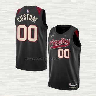 Camiseta Portland Trail Blazers Personalizada Ciudad 2023-24 Negro