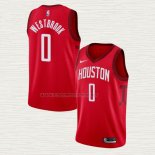 Camiseta Russell Westbrook NO 0 Houston Rockets Earned Rojo