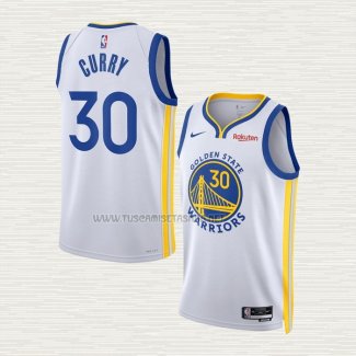 Camiseta Stephen Curry NO 30 Golden State Warriors Association 2022-23 Blanco