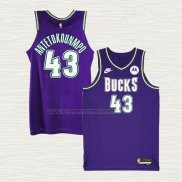Camiseta Thanasis Antetokounmpo NO 43 Milwaukee Bucks Classic 2022-23 Violeta