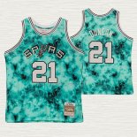 Camiseta Tim Duncan NO 21 San Antonio Spurs Galaxy Verde
