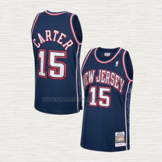 Camiseta Vince Carter NO 15 Brooklyn Nets Retro Azul