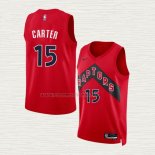 Camiseta Vince Carter NO 15 Toronto Raptors Icon 2022-23 Rojo