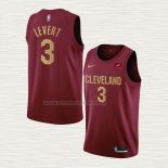 Camiseta Caris Levert NO 3 Cleveland Cavaliers Icon 2022-23 Rojo