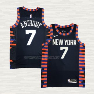 Camiseta Carmelo Anthony NO 7 New York Knicks Ciudad Edition 2019-20 Azul
