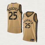 Camiseta Chris Boucher NO 25 Toronto Raptors Ciudad 2023-24 Oro