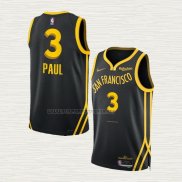 Camiseta Chris Paul NO 3 Golden State Warriors Ciudad 2023-24 Negro