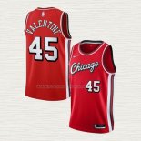 Camiseta Denzel Valentine NO 45 Chicago Bulls Ciudad 2021-22 Rojo
