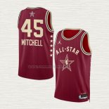 Camiseta Donovan Mitchell NO 45 Cleveland Cavaliers All Star 2024 Rojo