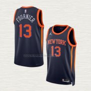 Camiseta Evan Fournier NO 13 New York Knicks Statement 2022-23 Negro