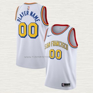 Camiseta Golden State Warriors Personalizada Classic Edition 2019-20 Blanco