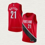 Camiseta Hassan Whiteside NO 21 Portland Trail Blazers Statement Rojo