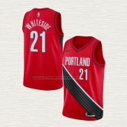 Camiseta Hassan Whiteside NO 21 Portland Trail Blazers Statement Rojo