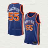 Camiseta Isaiah Hartenstein NO 55 New York Knicks Ciudad 2023-24 Azul
