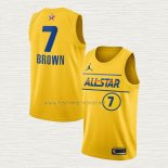 Camiseta Jaylen Brown NO 7 Boston Celtics All Star 2021 Oro