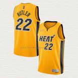 Camiseta Jimmy Butler NO 22 Miami Heat Earned 2020-21 Oro