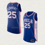 Camiseta Joel Embiid NO 25 Philadelphia 76ers Icon Autentico Azul