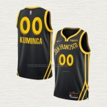 Camiseta Jonathan Kuminga NO 00 Golden State Warriors Ciudad 2023-24 Negro