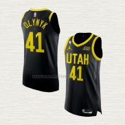 Camiseta Kelly Olynyk NO 41 Utah Jazz Statement Autentico 2022-23 Negro