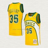 Camiseta Kevin Durant NO 35 Nino Seattle SuperSonics Mitchell & Ness 2007-08 Amarillo