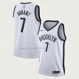 Camiseta Kevin Durant NO 7 Brooklyn Nets Association 2020-21 Blanco