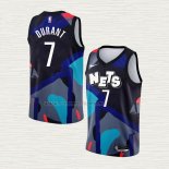 Camiseta Kevin Durant NO 7 Brooklyn Nets Ciudad 2023-24 Negro
