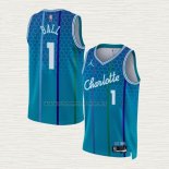 Camiseta LaMelo Ball NO 1 Charlotte Hornets Ciudad 2022-23 Azul