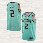 Camiseta LaMelo Ball NO 2 Charlotte Hornets Ciudad 2020-21 Verde