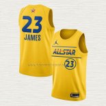 Camiseta LeBron James NO 23 Los Angeles Lakers All Star 2021 Oro