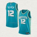 Camiseta Leaky Black NO 12 Charlotte Hornets Ciudad 2023-24 Verde