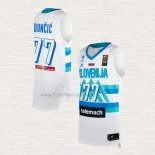 Camiseta Luka Doncic NO 77 Slovenia Tokyo 2021 Blanco2
