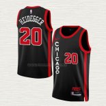 Camiseta Max Heidegger NO 20 Chicago Bulls Ciudad 2023-24 Negro