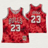 Camiseta Michael Jordan NO 23 Chicago Bulls Galaxy Rojo