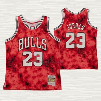 Camiseta Michael Jordan NO 23 Chicago Bulls Galaxy Rojo