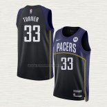 Camiseta Myles Turner NO 33 Indiana Pacers Ciudad 2022-23 Azul