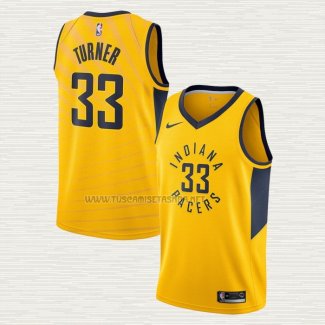 Camiseta Myles Turner NO 33 Indiana Pacers Statement Amarillo