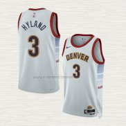 Camiseta Nahshon Hyland NO 3 Denver Nuggets Ciudad 2022-23 Blanco