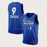 Camiseta Nikola Vucevic NO 9 Orlando Magic All Star 2021 Azul
