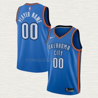 Camiseta Oklahoma City Thunder Personalizada Icon 2017-18 Azul