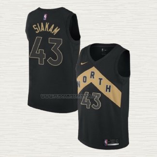 Camiseta Pascal Siakam NO 43 Toronto Raptors Ciudad Negro