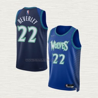 Camiseta Patrick Beverley NO 22 Minnesota Timberwolves Ciudad 2021-22 Azul