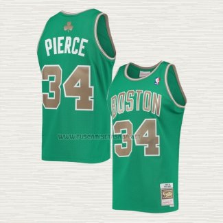 Camiseta Paul Pierce NO 34 Boston Celtics Mitchell & Ness 2007-08 Verde