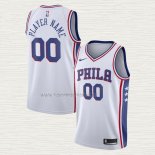 Camiseta Philadelphia 76ers Personalizada Association 2020-21 Blanco