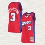 Camiseta Quentin Richardson NO 3 Los Angeles Clippers Mitchell & Ness 2000-01 Rojo