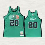 Camiseta Ray Allen NO 20 Boston Celtics Hardwood Classics Throwback 2007-08 Verde